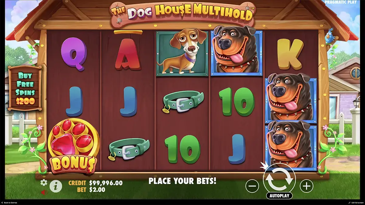 Правила игры в слот the Dog house Multihold